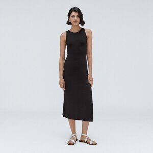 Everlane - The 90s Midi Dress Sleeveless Column Slim Fit | Medium | Black